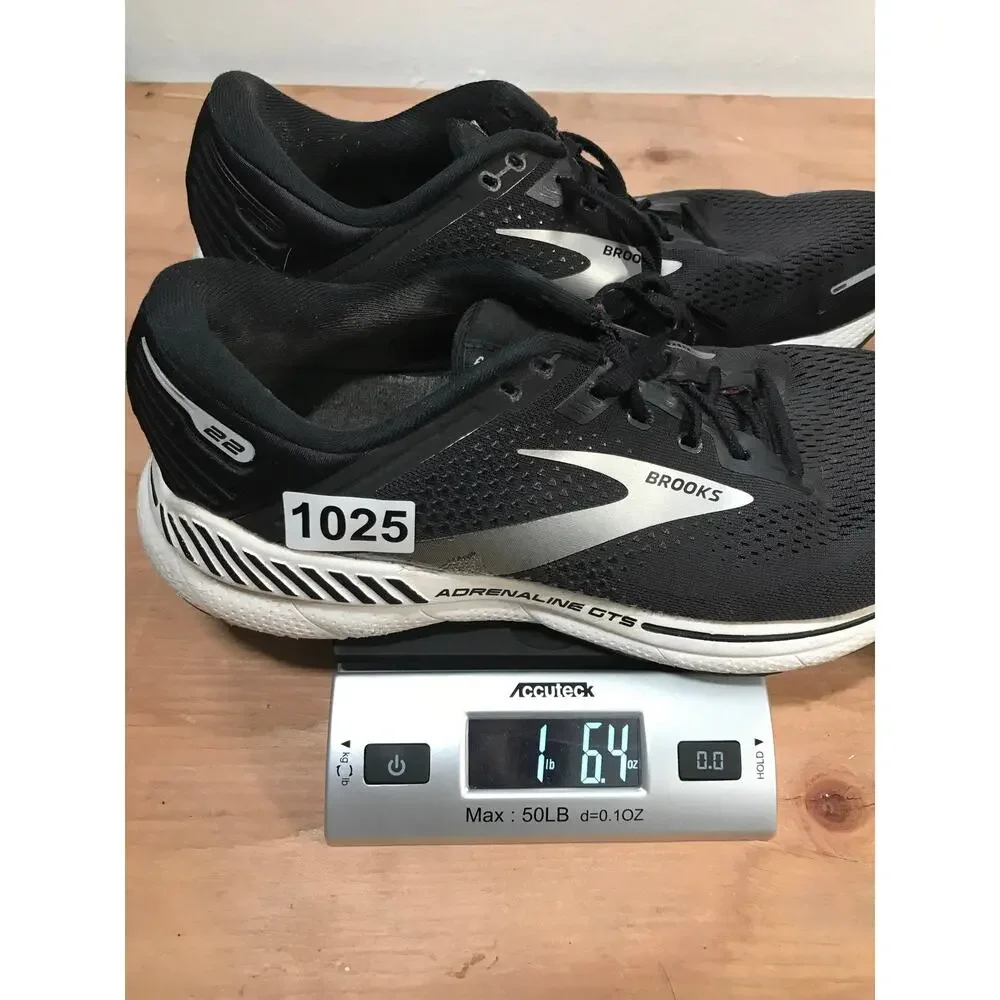Brooks Adrenaline GTS 15 Mens Black and White Athletic Running Shoes Size 11